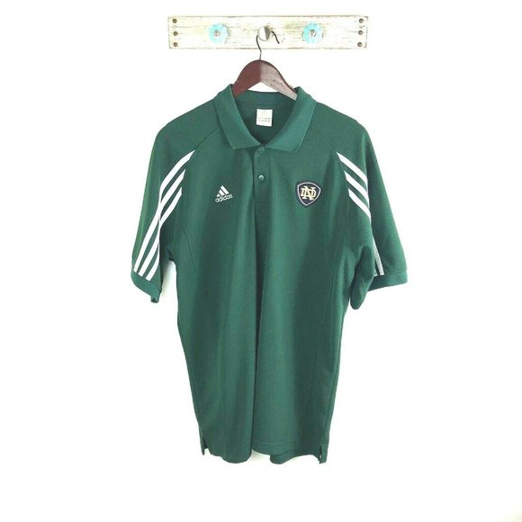 adidas Other - Adidas M Green Notre Dame Golf Polo Shirt Striped